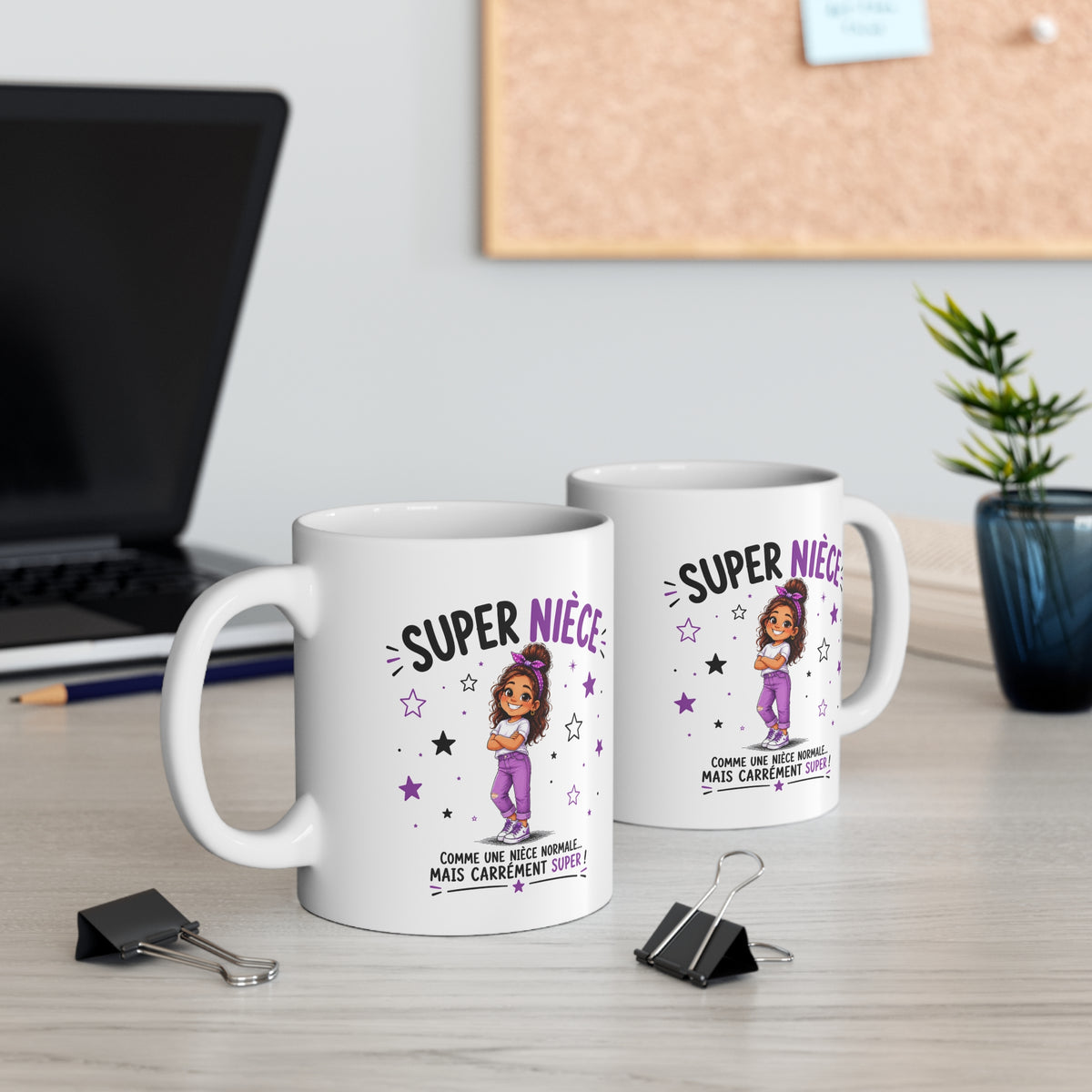 Mug Super Nièce – Tasse Humoristique pour Nièce – Idée Cadeau Originale et Drôle – Anniversaire Noël Famille