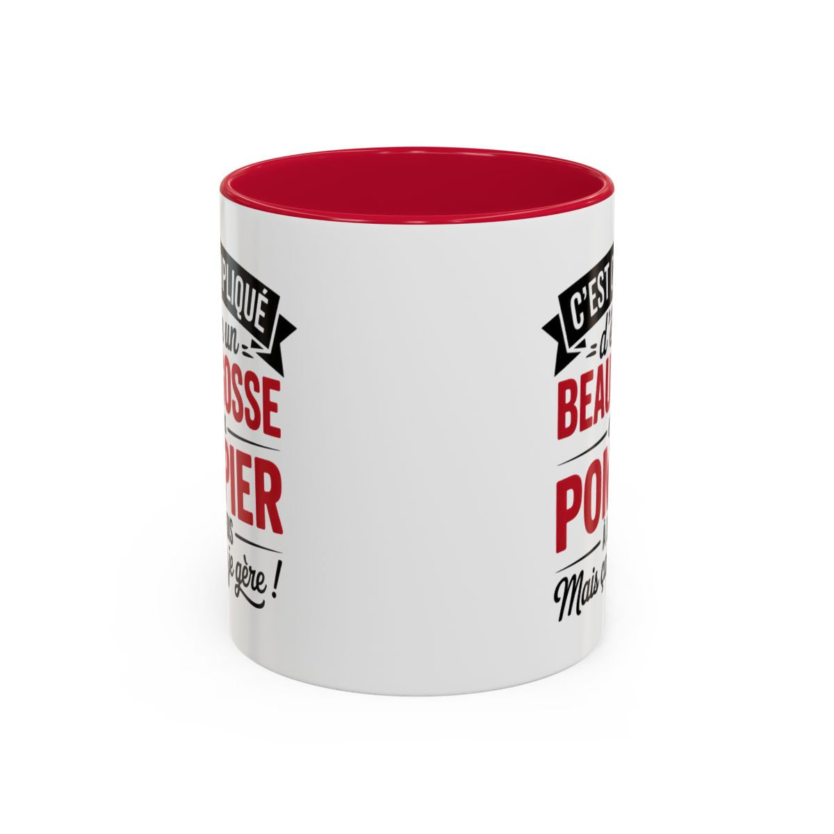 Mug Beau Gosse Pompier – Tasse Céramique Humour Sapeur-Pompier – Cadeau Homme Métier Feu – Micro-ondes & Lave-Vaisselle