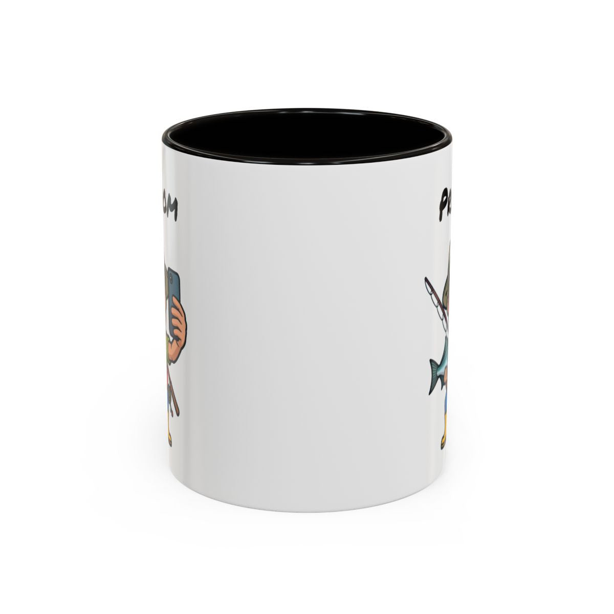 Mug Personnalisé Pêcheur Selfie – Tasse Céramique avec Prénom – Cadeau Pêche Homme Drôle – Micro-ondes & Lave-Vaisselle – 325 ml