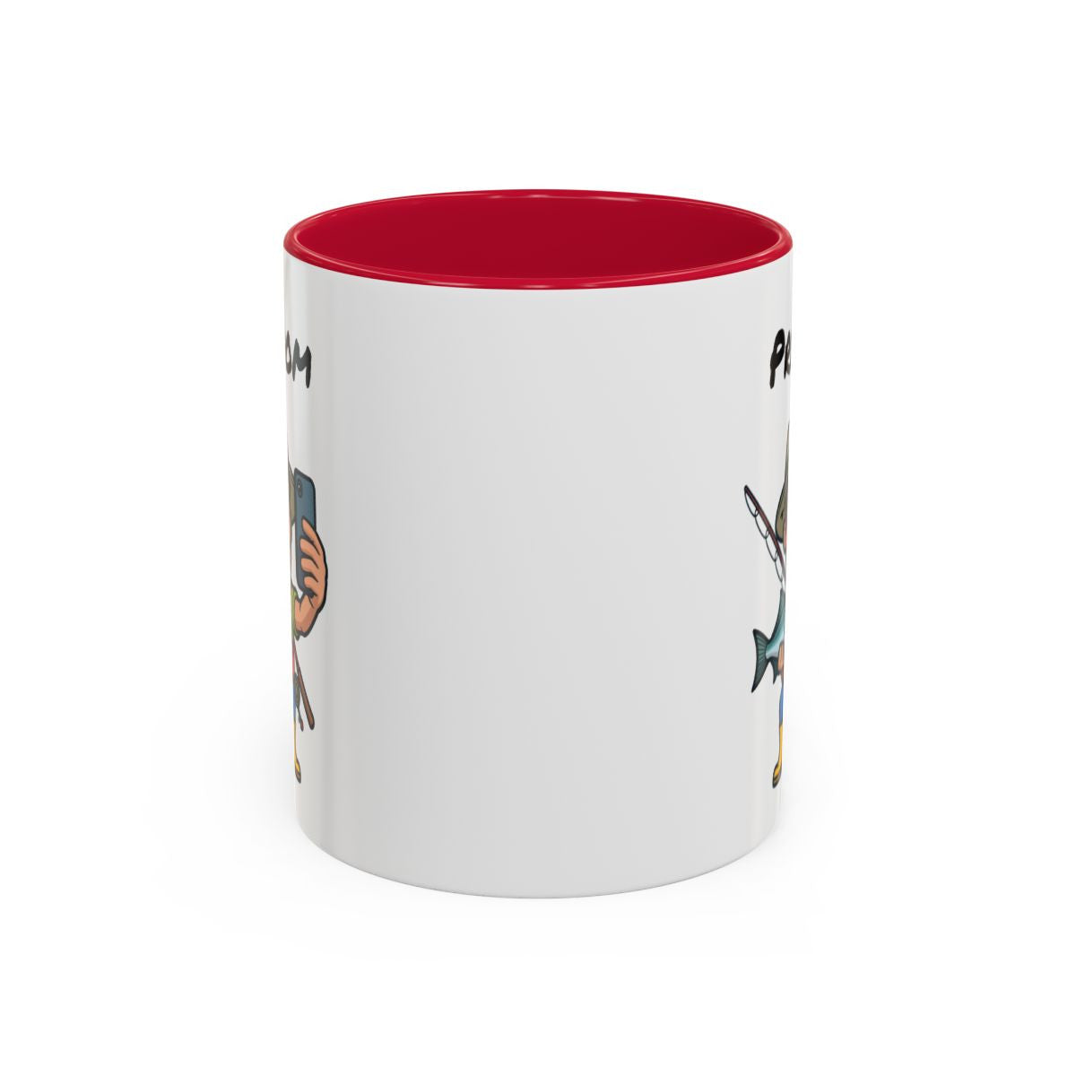 Mug Personnalisé Pêcheur Selfie – Tasse Céramique avec Prénom – Cadeau Pêche Homme Drôle – Micro-ondes & Lave-Vaisselle – 325 ml