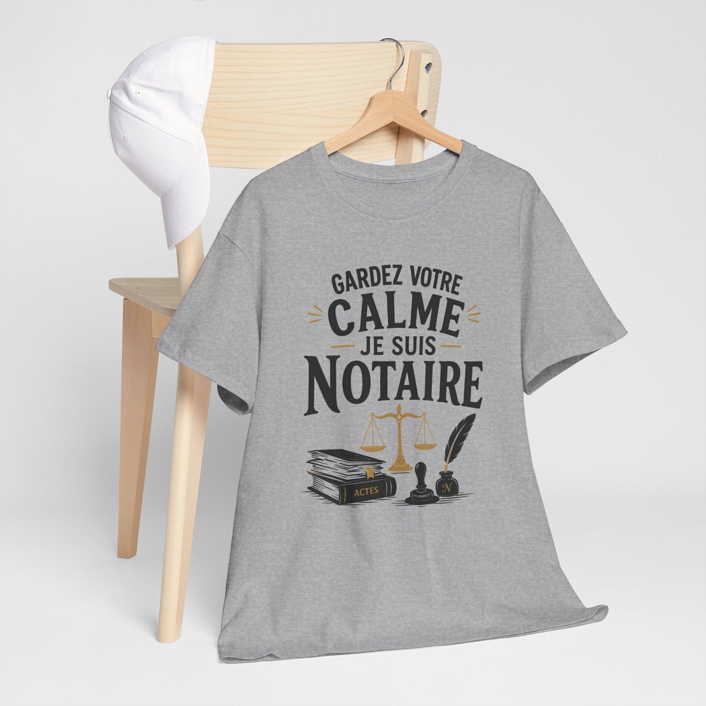 Tee Shirt Homme et Femme Notaire Humour Métier Juridique Cadeau Professionnel Droit Justice Étude Notariale