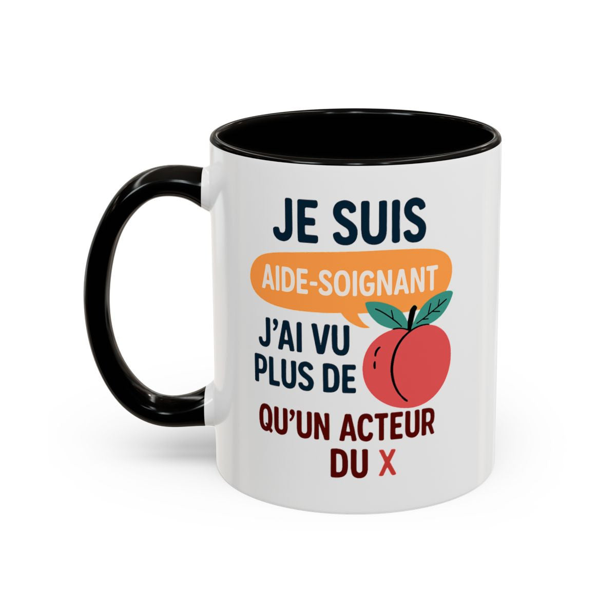 Mug Aide-Soignant Humour – Tasse Céramique Métier Soins Texte Drôle – Cadeau Soignant Original