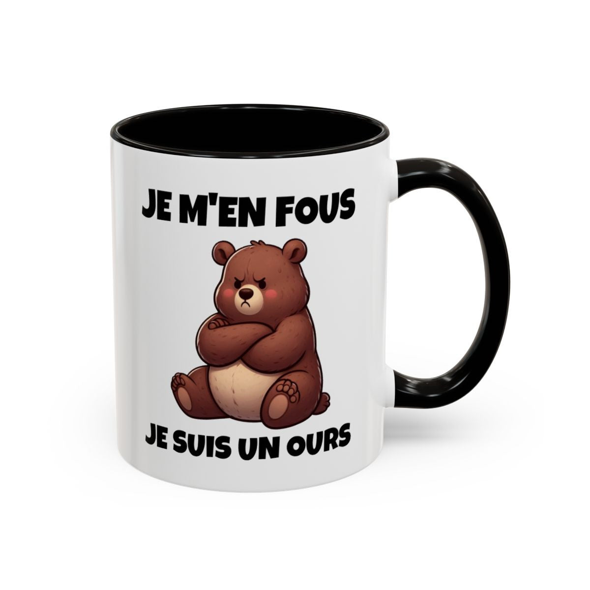 Mug Ours Mignon Boudeur – Tasse Céramique Illustration Ourson – Cadeau Humour et Tendresse