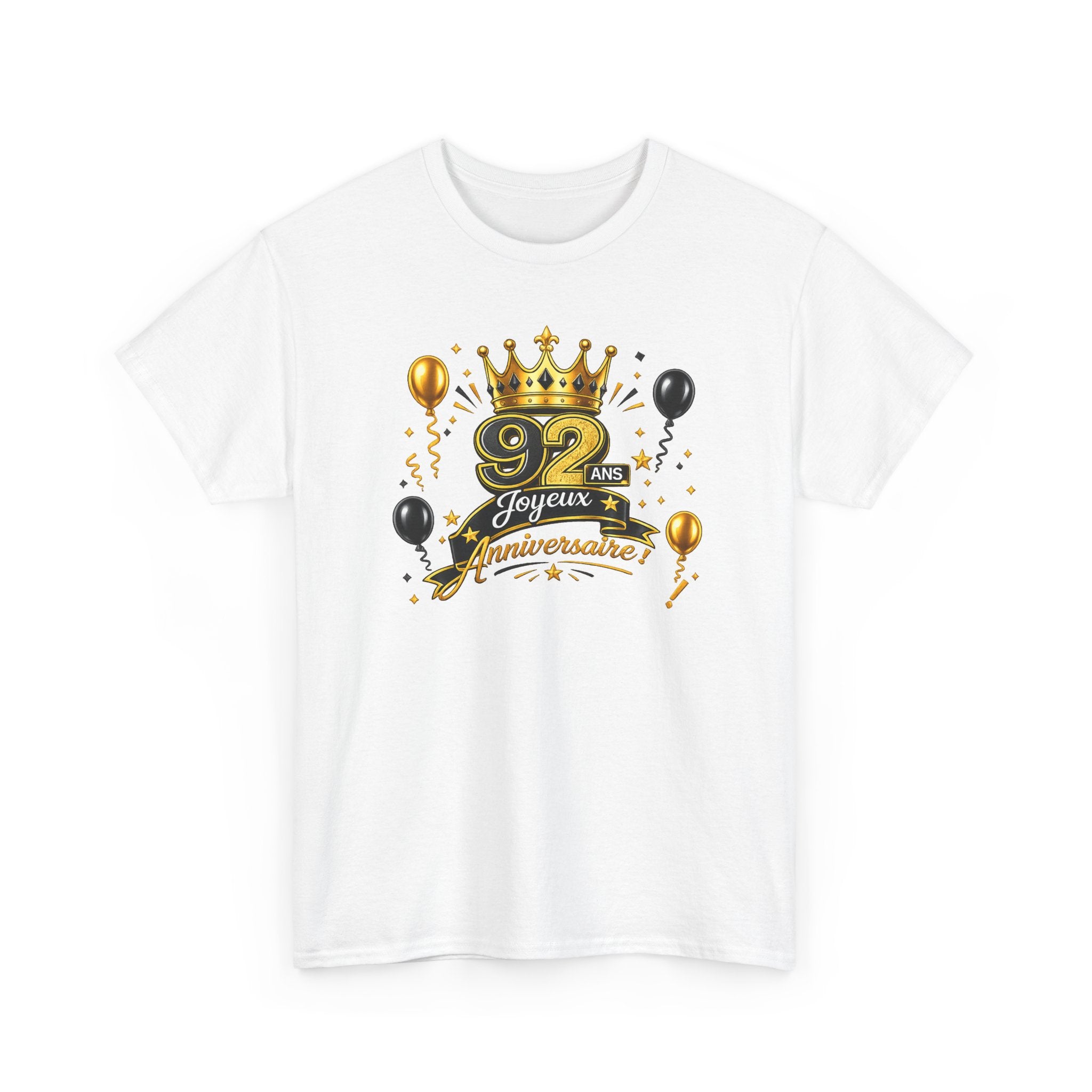 Tee Shirt Anniversaire 92 Ans Homme et Femme – Joyeux Anniversaire – Cadeau 92 Ans