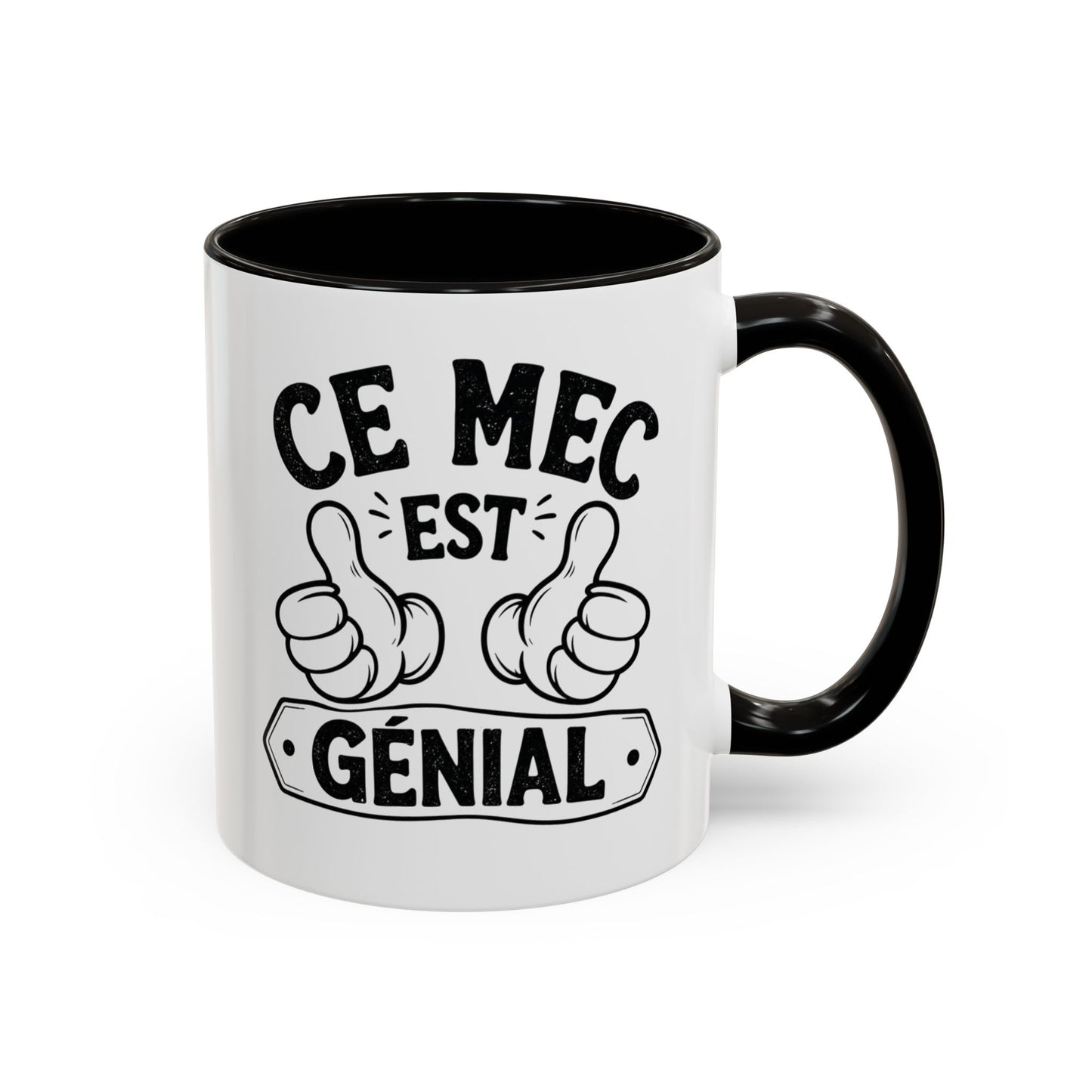 Mug Humour Homme – Ce Mec Est Génial – Tasse Drôle et Fun Cadeau Original Céramique 325ml Noir
