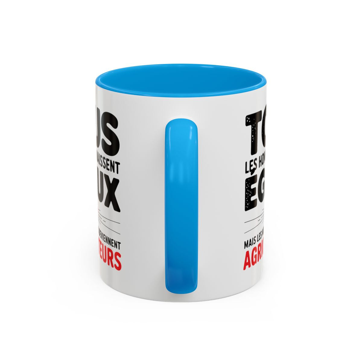Mug Agriculteur Humour – “Tous les hommes naissent égaux mais les meilleurs deviennent agriculteurs” – Tasse Cadeau Métier