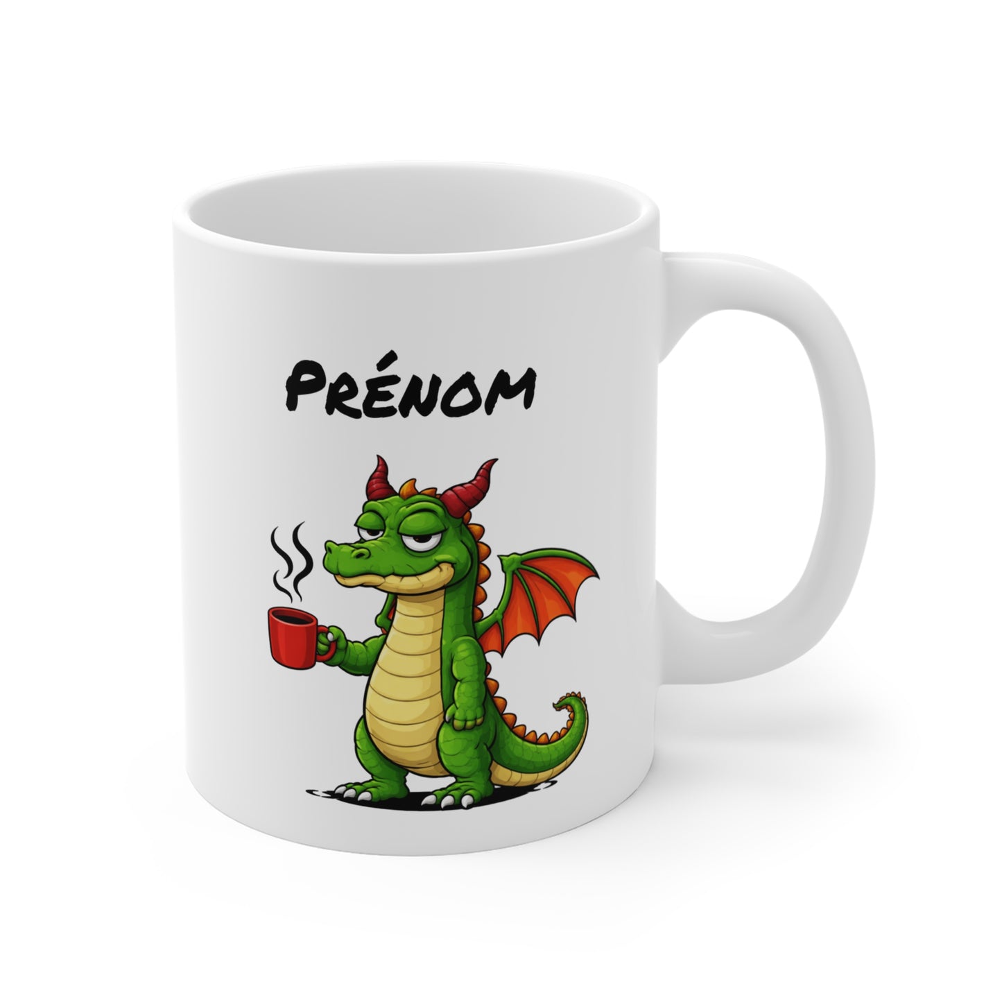 Mug Dragon Personnalisable 325ml – Tasse Café Humour Fatigue Matin Drôle