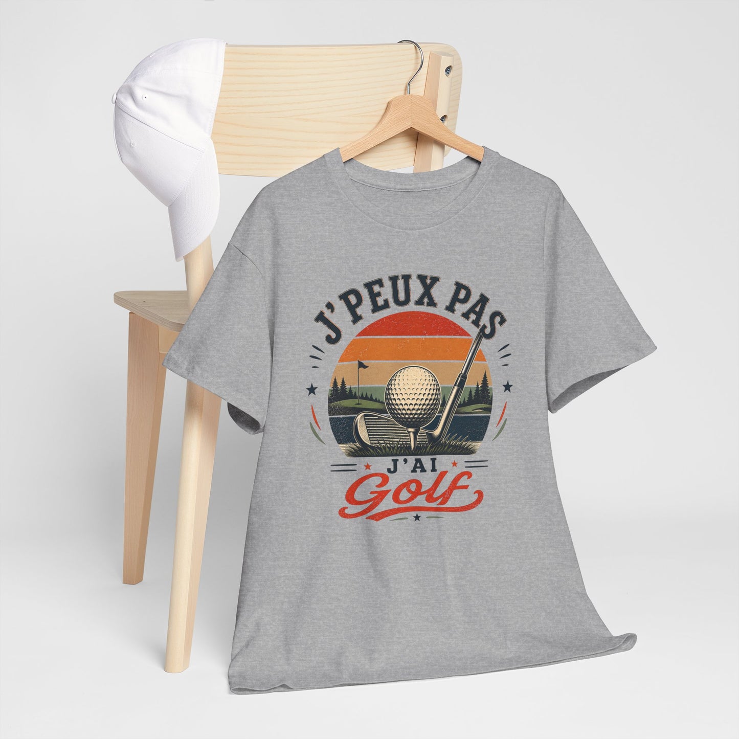 T-Shirt Golf Homme Femme – J’Peux Pas J’Ai Golf – Tee Shirt Golfeur Golfeuse Vintage Parcours Green Club Driver Cadeau Passion Golf Sport Extérieur