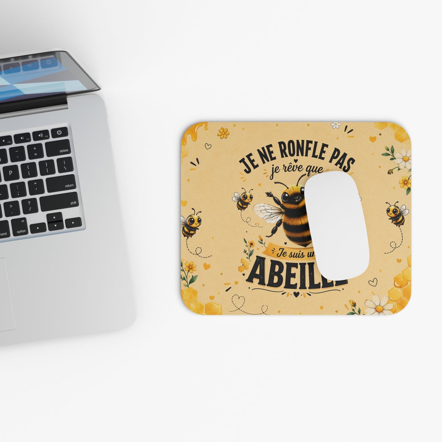 Tapis de Souris 22x18cm Je Ne Ronfle Pas Je Rêve que Je Suis une Abeille – Cadeau Humour Femme