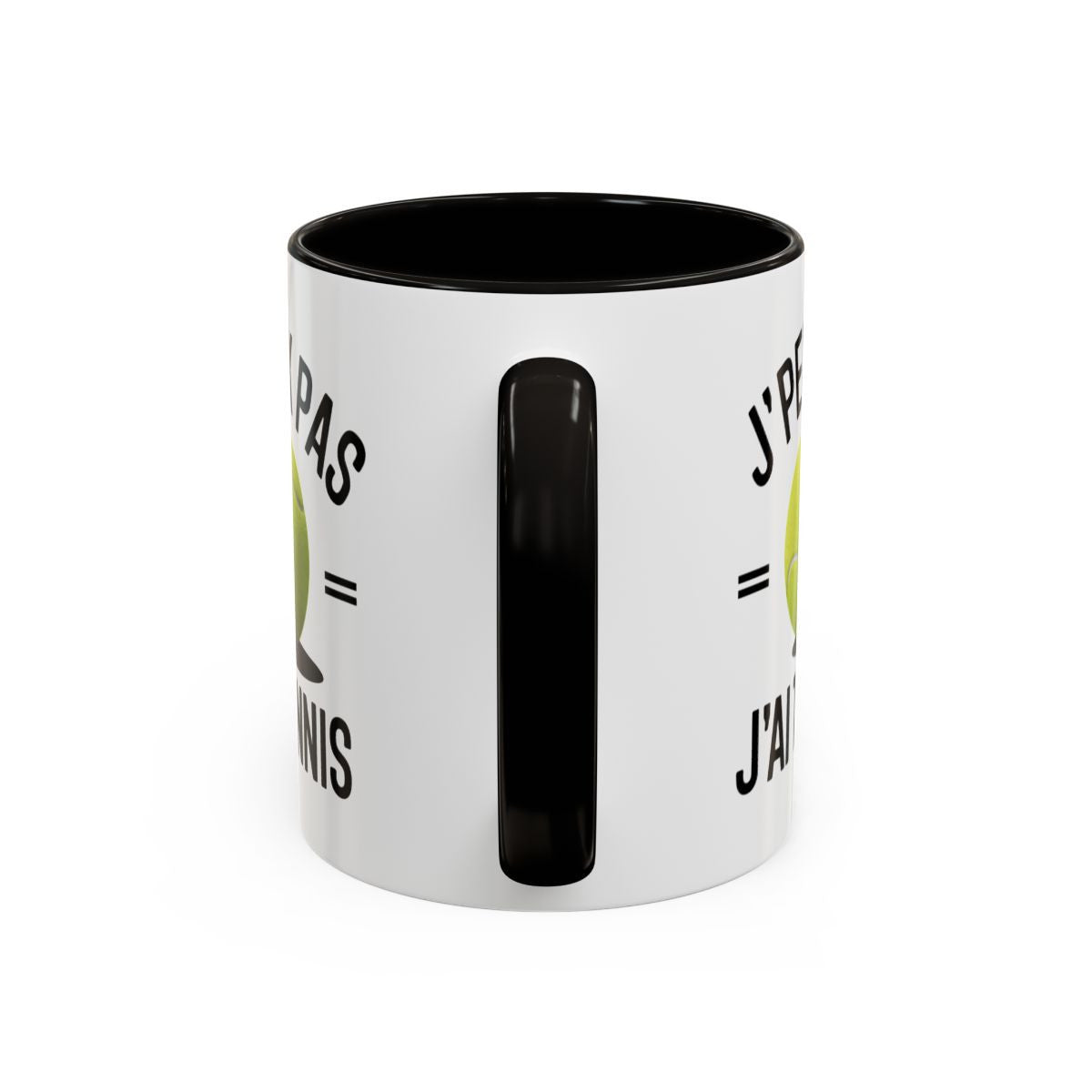 Mug Humour Tennis “J’peux pas j’ai tennis” – Tasse Joueur de Tennis – Cadeau Sport Raquette & Passion – 325 ml