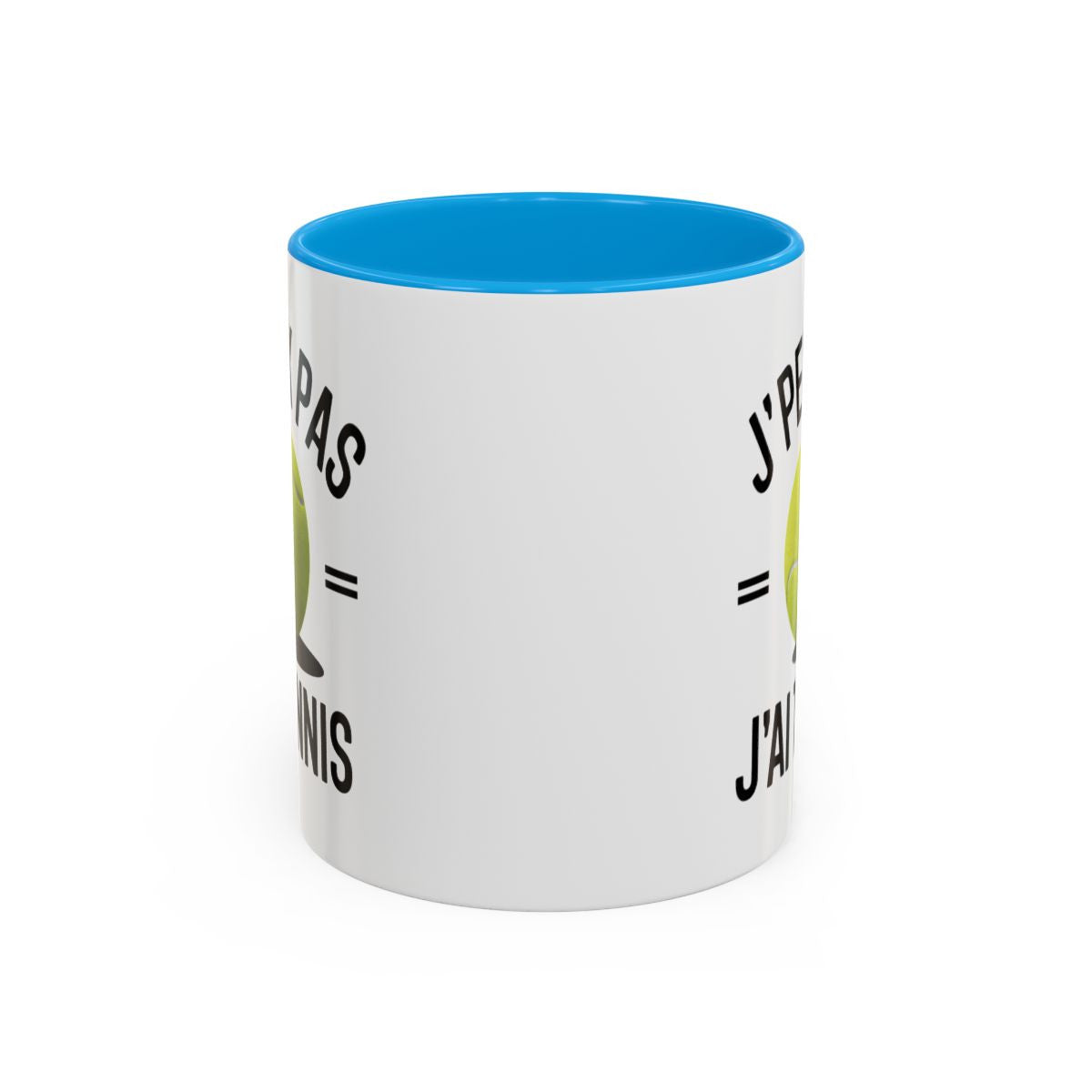 Mug Humour Tennis “J’peux pas j’ai tennis” – Tasse Joueur de Tennis – Cadeau Sport Raquette & Passion – 325 ml