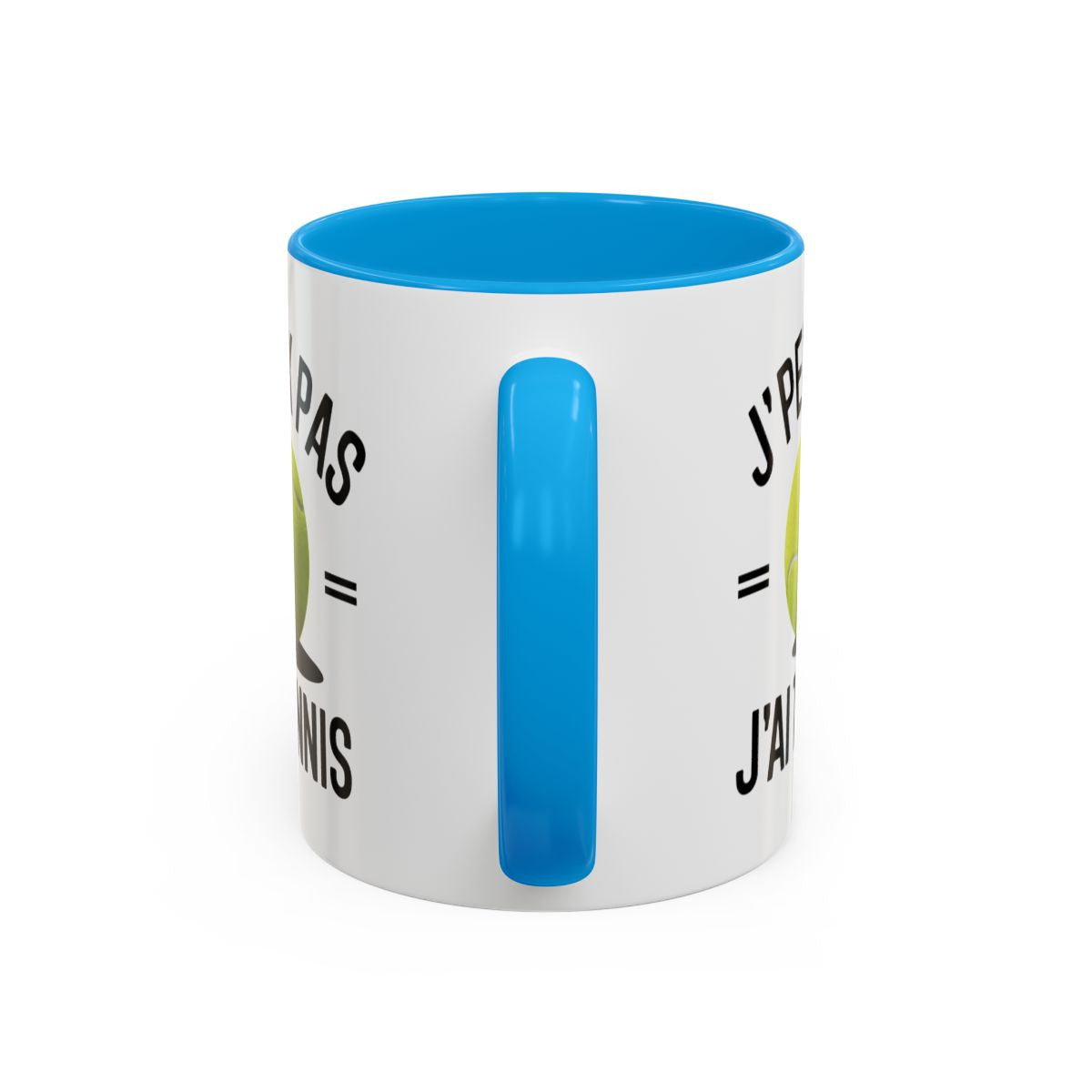 Mug Humour Tennis “J’peux pas j’ai tennis” – Tasse Joueur de Tennis – Cadeau Sport Raquette & Passion – 325 ml