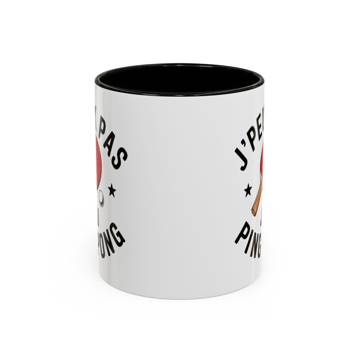Mug Humour Ping-Pong “J’peux pas j’ai ping-pong” – Tasse Joueur de Tennis de Table – Cadeau Sport Raquette – 325 ml