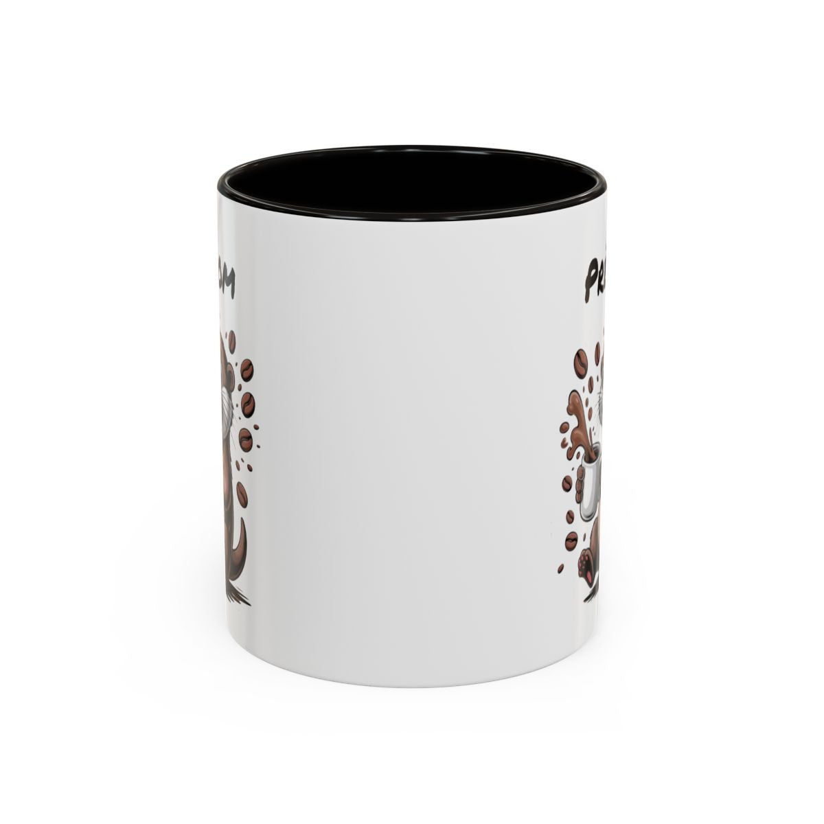 Mug Personnalisable Loutre et Café – Tasse avec Prénom – Cadeau Animal Mignon Humour – 325 ml
