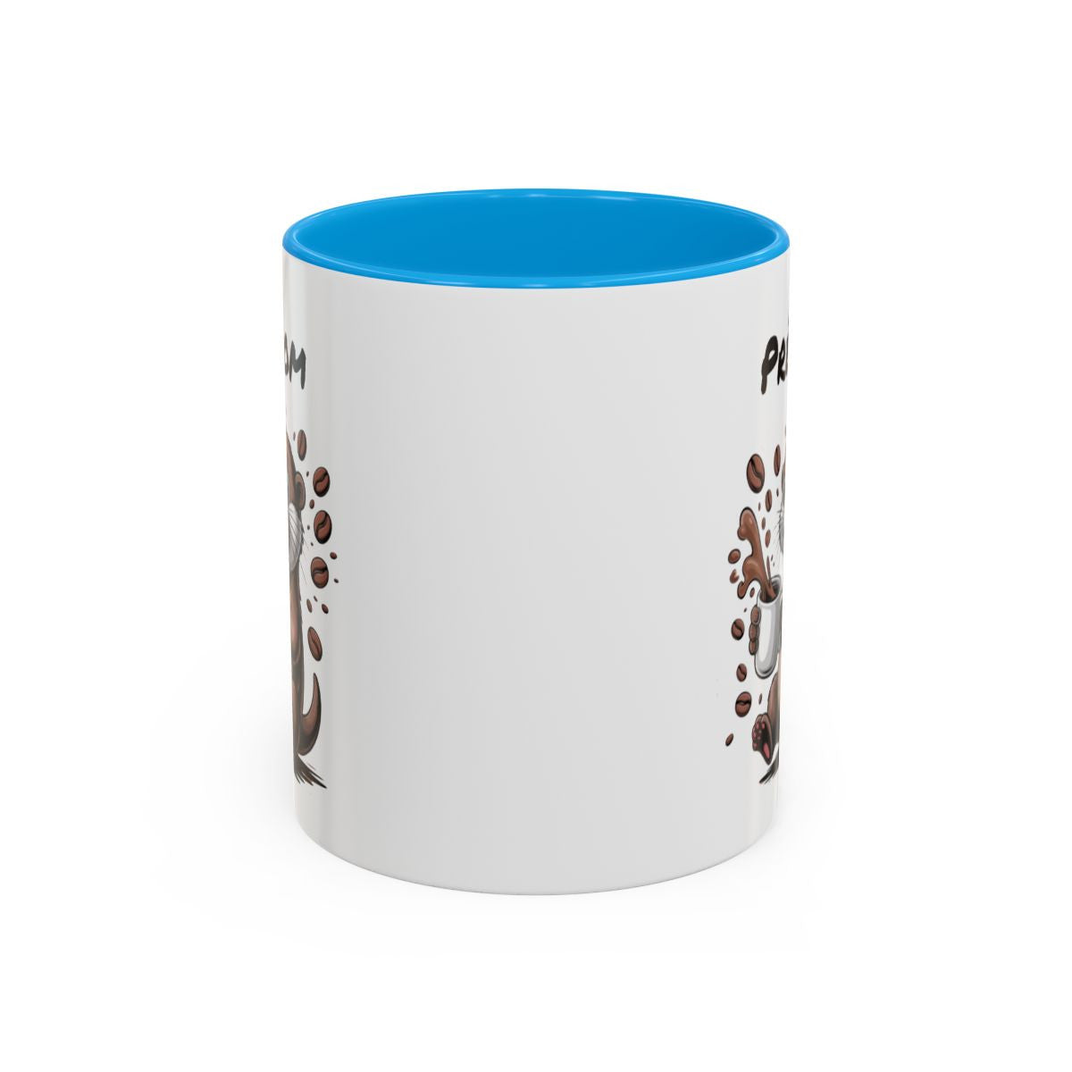 Mug Personnalisable Loutre et Café – Tasse avec Prénom – Cadeau Animal Mignon Humour – 325 ml