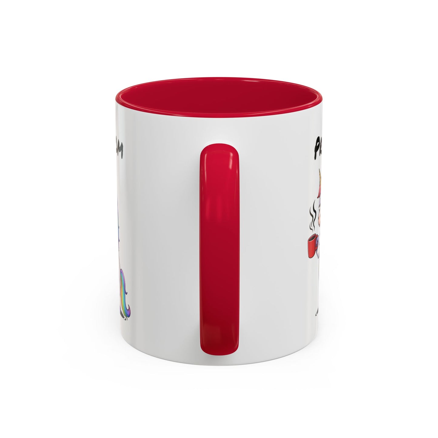 Tasse Licorne Fatiguée avec Café – Mug Fantaisie Arc-en-ciel – Illustration Animal Mignon 325ml
