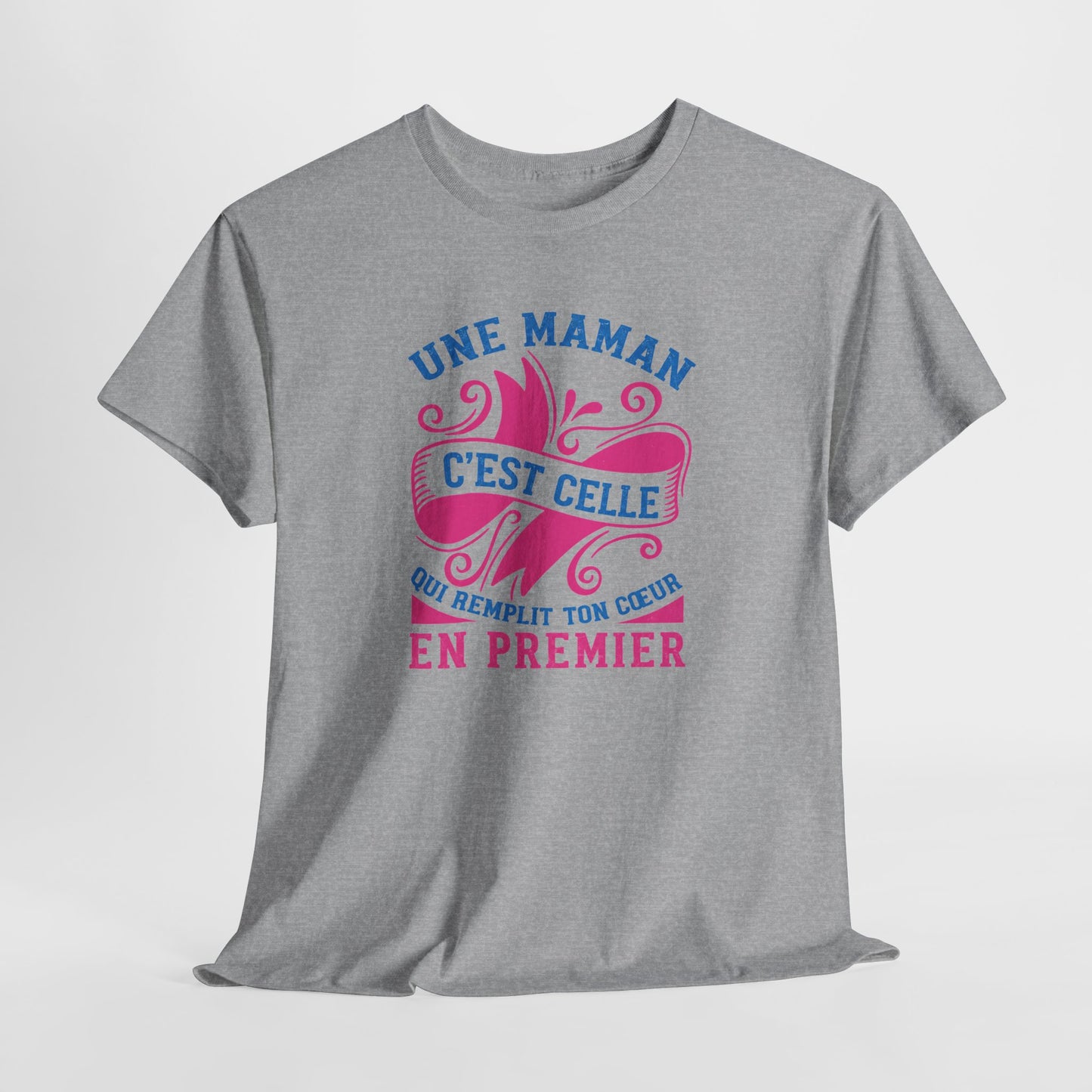 Tee Shirt Femme Maman Mère Amour Famille Cœur Idée Cadeau Anniversaire Fête des Mères