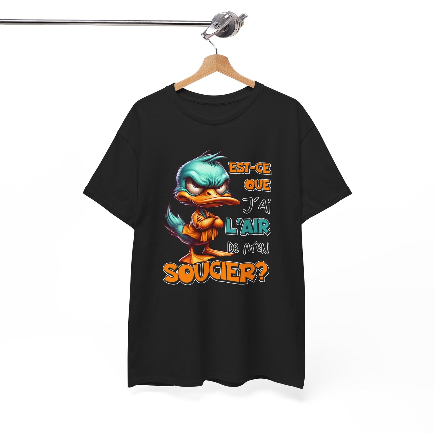 Tee Shirt Est-Ce Que J’Ai L’Air De M’En Soucier – T-Shirt Humour Canard Colérique – Cadeau Homme Femme Sarcasme Drôle
