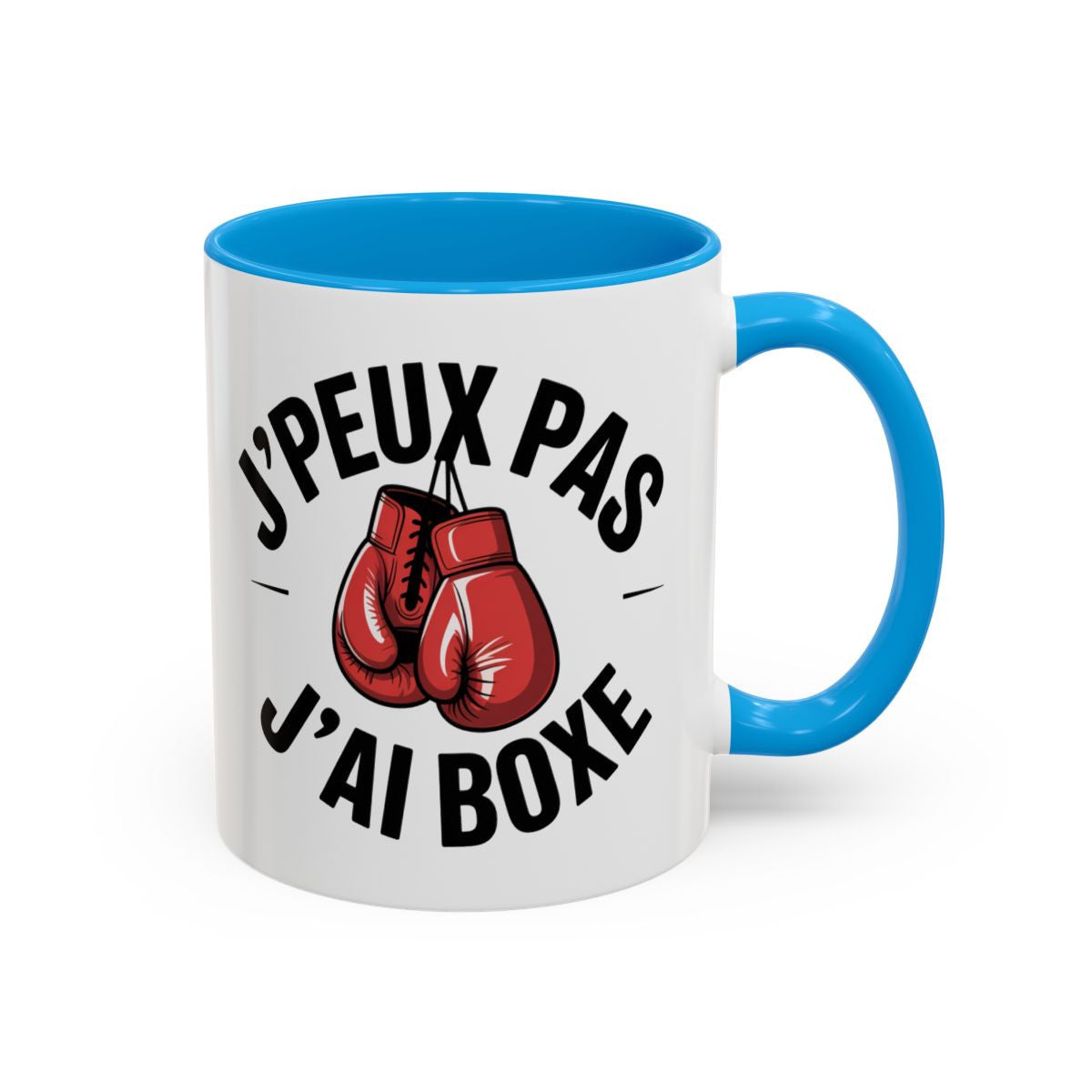 Mug J’peux Pas J’ai Boxe – Tasse Boxeur Gants Rouges – Cadeau Sport Humour – 325 ml