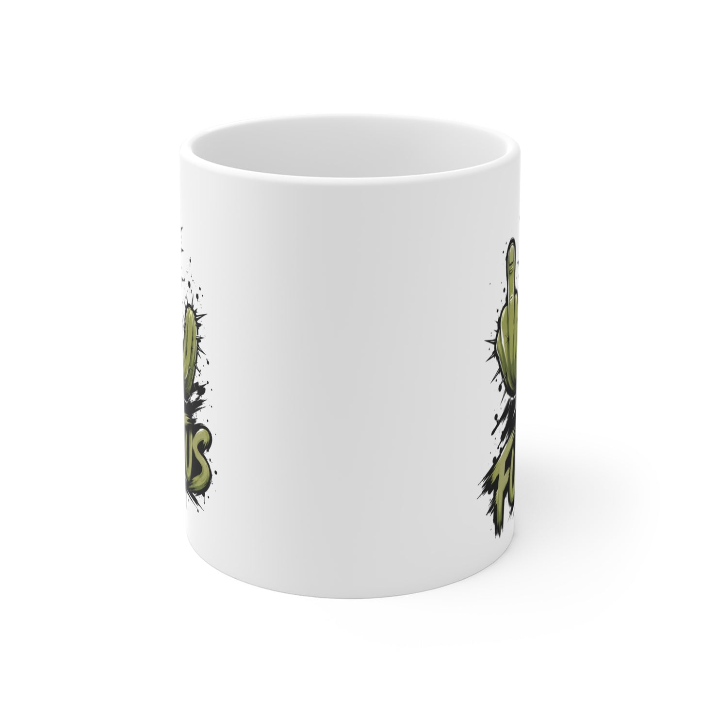 Mug Humour Cactus Doigt d’Honneur – Fucktus – Tasse Drôle Insolente et Décalée – Cadeau Original Homme Femme