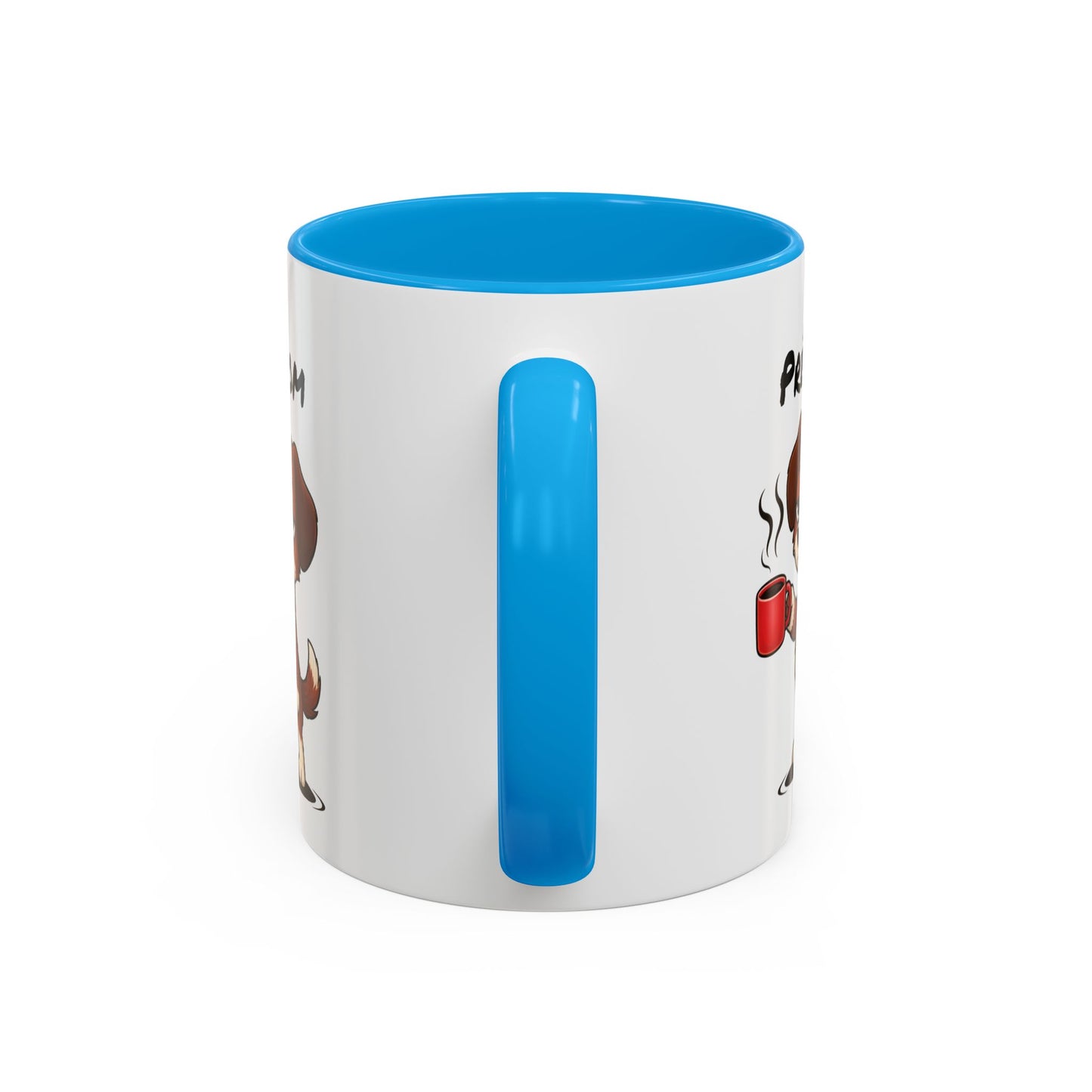Mug Chien Fatigué Personnalisable 325ml – Tasse Café Humoristique Prénom Cadeau Original Noir Bleu Rouge