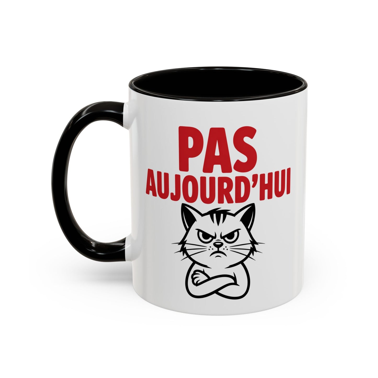 Mug  Chat Humoristique Pas Aujourd’hui – Tasse Café Drôle Anti Motivation – Cadeau Humour Bureau 325ml