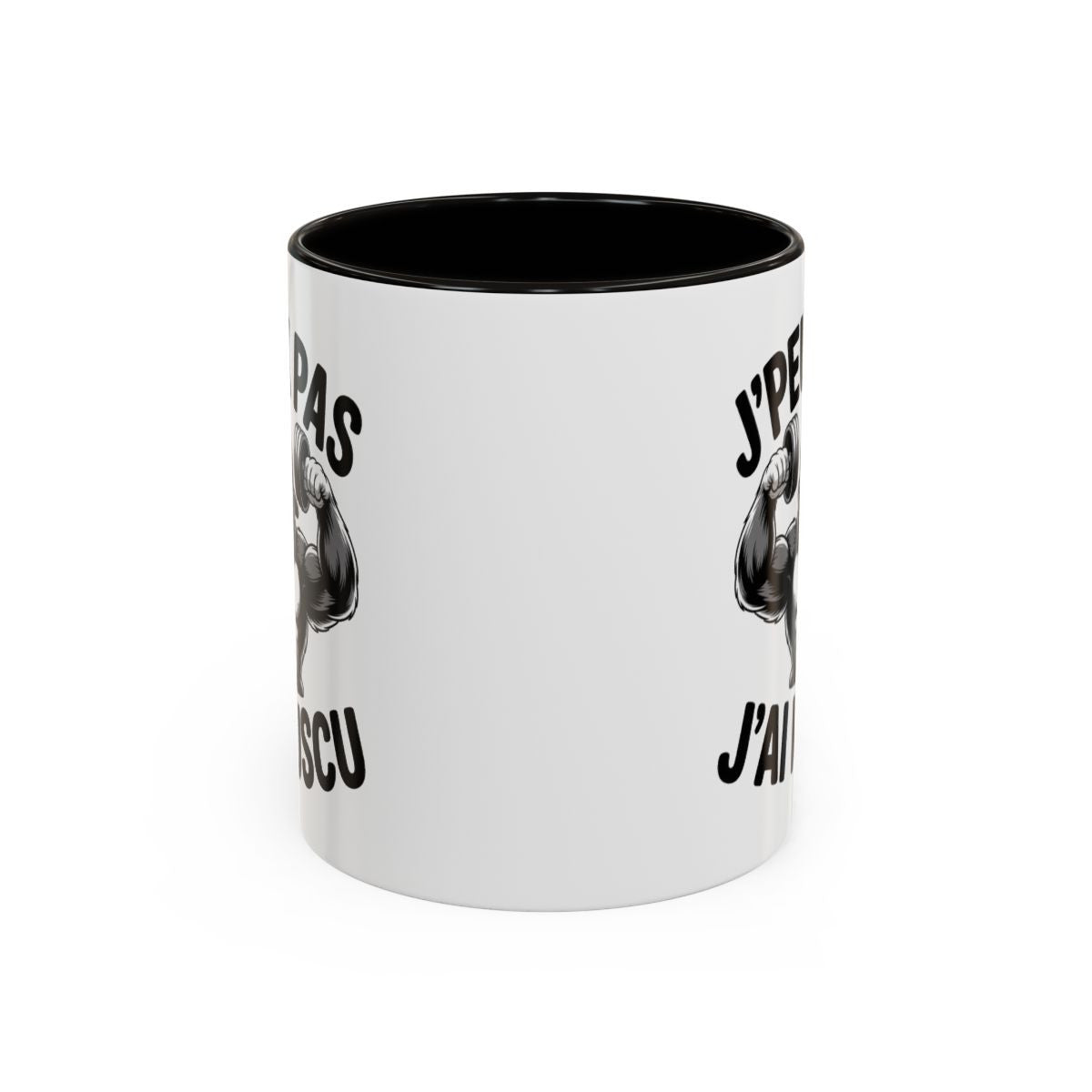 Mug Musculation Humour – J’Peux Pas J’Ai Muscu – Gorille Bodybuilder – Tasse Fitness Cadeau Sport