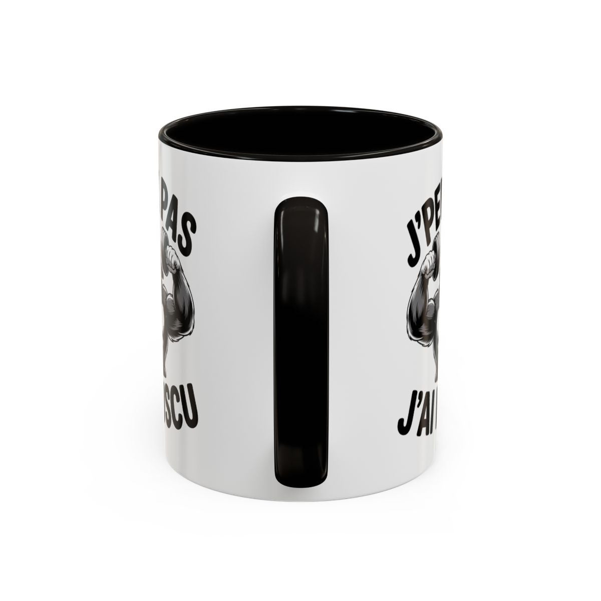 Mug Musculation Humour – J’Peux Pas J’Ai Muscu – Gorille Bodybuilder – Tasse Fitness Cadeau Sport