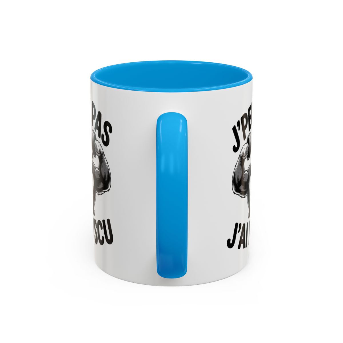 Mug Musculation Humour – J’Peux Pas J’Ai Muscu – Gorille Bodybuilder – Tasse Fitness Cadeau Sport