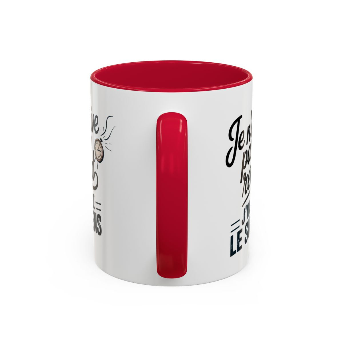 Tasse Humour J’installe le Suspens – Mug Citation Drôle avec Horloge – Cadeau Original Humour Temps