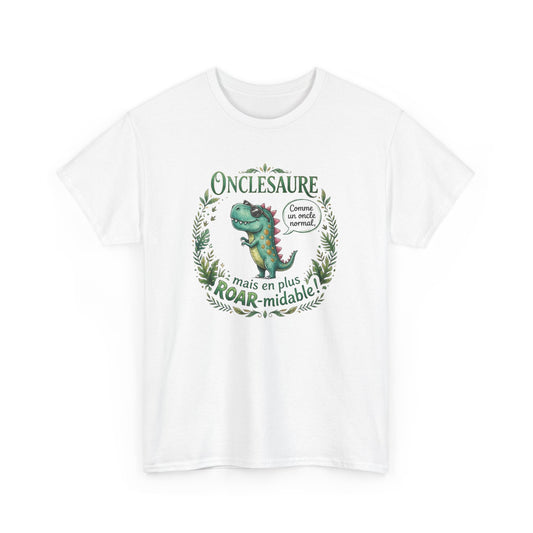 T-Shirt Oncle Dinosaure Humour – Cadeau Tonton Original – Tee Shirt Famille Drôle Homme