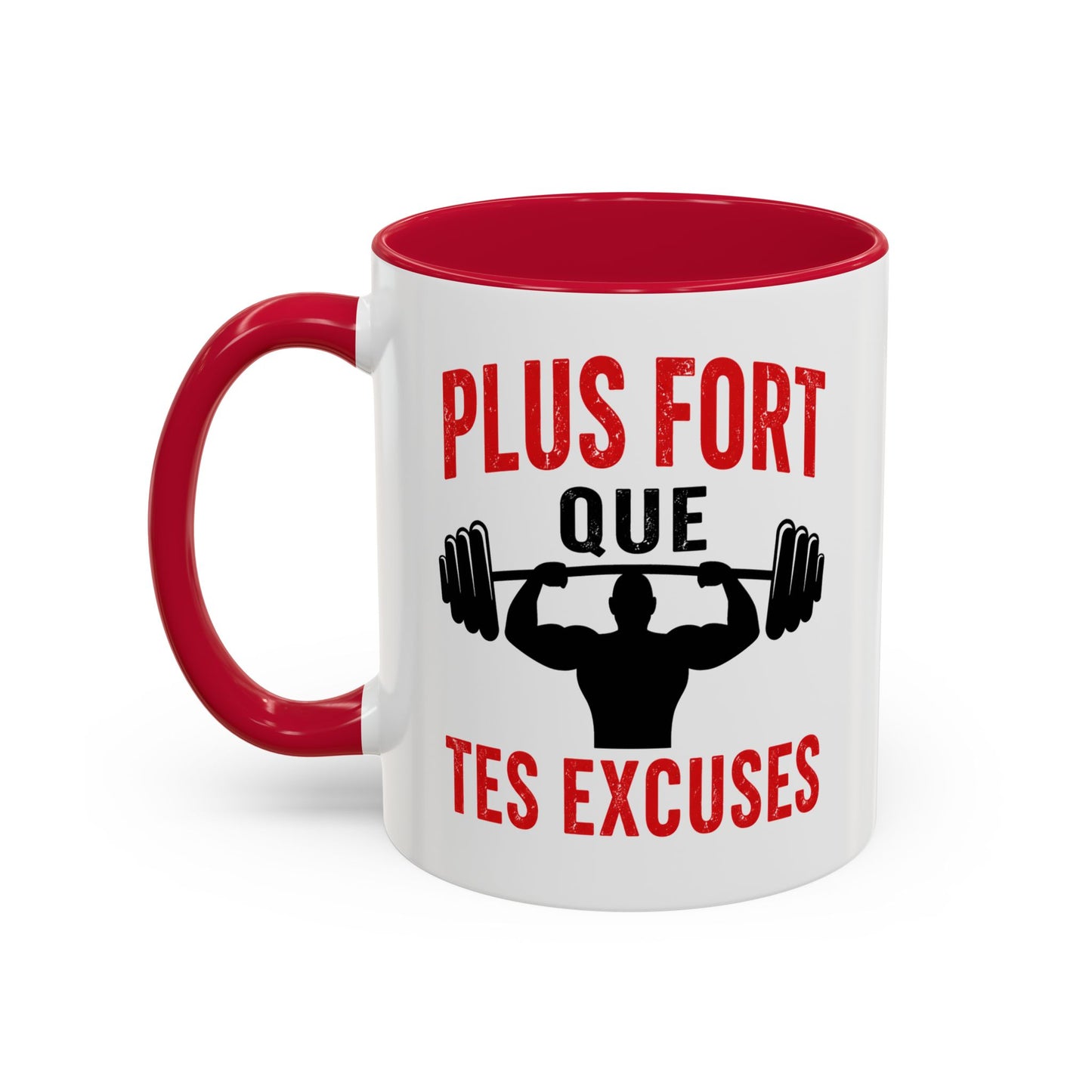 Mug Musculation Fitness – Tasse Sportive Bodybuilding – Cadeau Original Homme et Femme, Motivation Entraînement Noir Bleu Rouge
