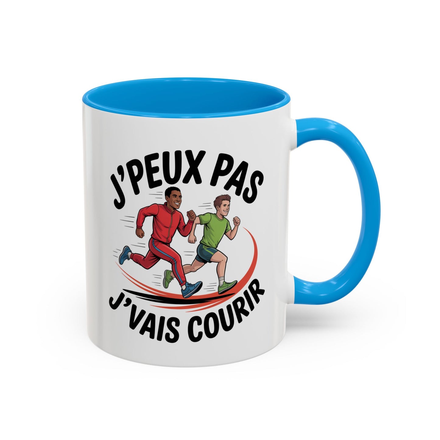 Mug J’Peux Pas J’vais Courir – Tasse Humour Running – Cadeau Coureur Jogging Marathon