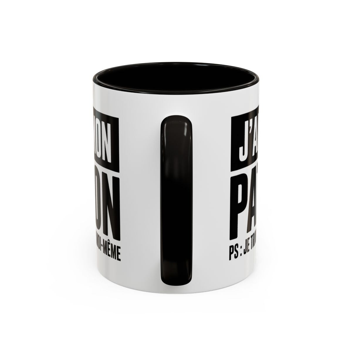 Mug J’aime mon patron je travaille pour moi-même – Tasse Céramique Humour Entrepreneur – Cadeau Auto-Entrepreneur