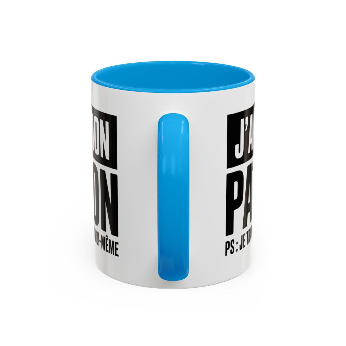Mug J’aime mon patron je travaille pour moi-même – Tasse Céramique Humour Entrepreneur – Cadeau Auto-Entrepreneur