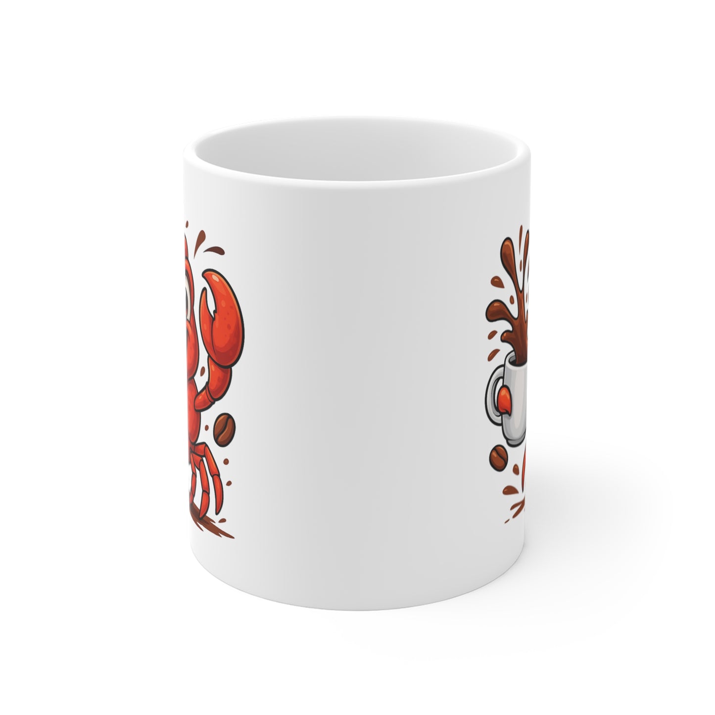 Mug Crabe Café – Tasse Céramique 325ml – Design Cartoon Mignon – Cadeau Original Amateur de Café