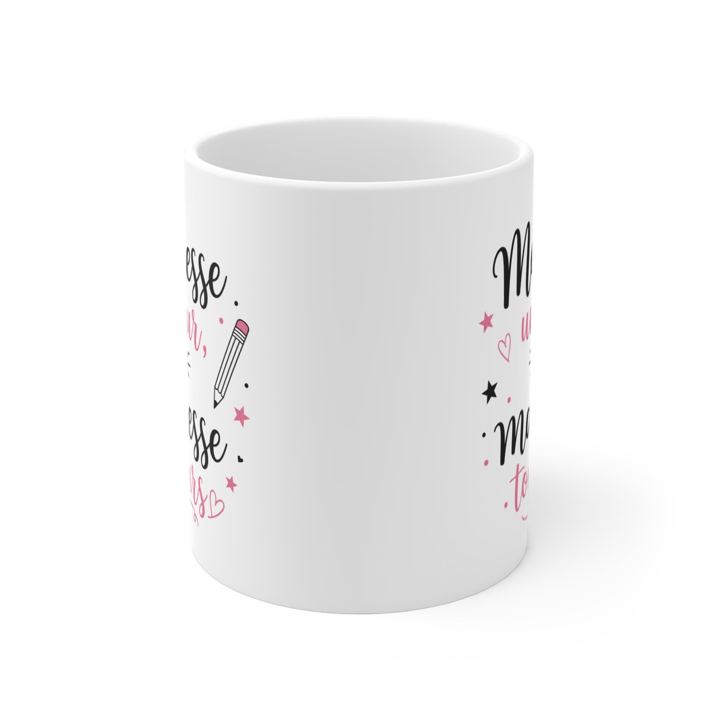 Tasse Maîtresse Un Jour Maîtresse Toujours – Mug Remerciement Enseignante École Primaire – Cadeau Fin d’Année 325ml
