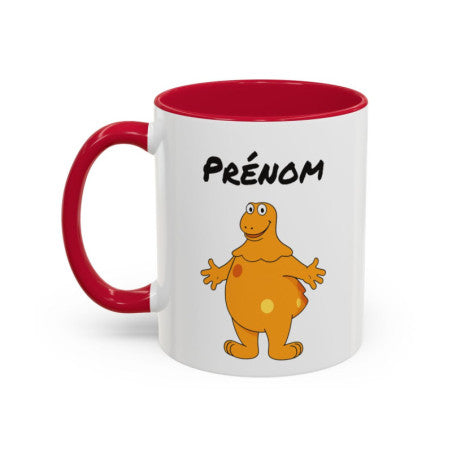 Mug Casimir Personnalisable avec Prénom – Tasse Céramique 325ml Personnage Orange – Cadeau Unique Nostalgie Télé