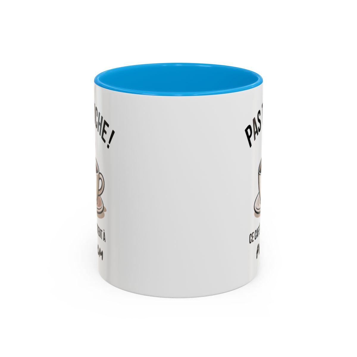 Mug Pas Touche Ce Café Appartient à [Prénom] – Tasse Céramique Personnalisée Humour Café – Cadeau Original Bureau & Maison