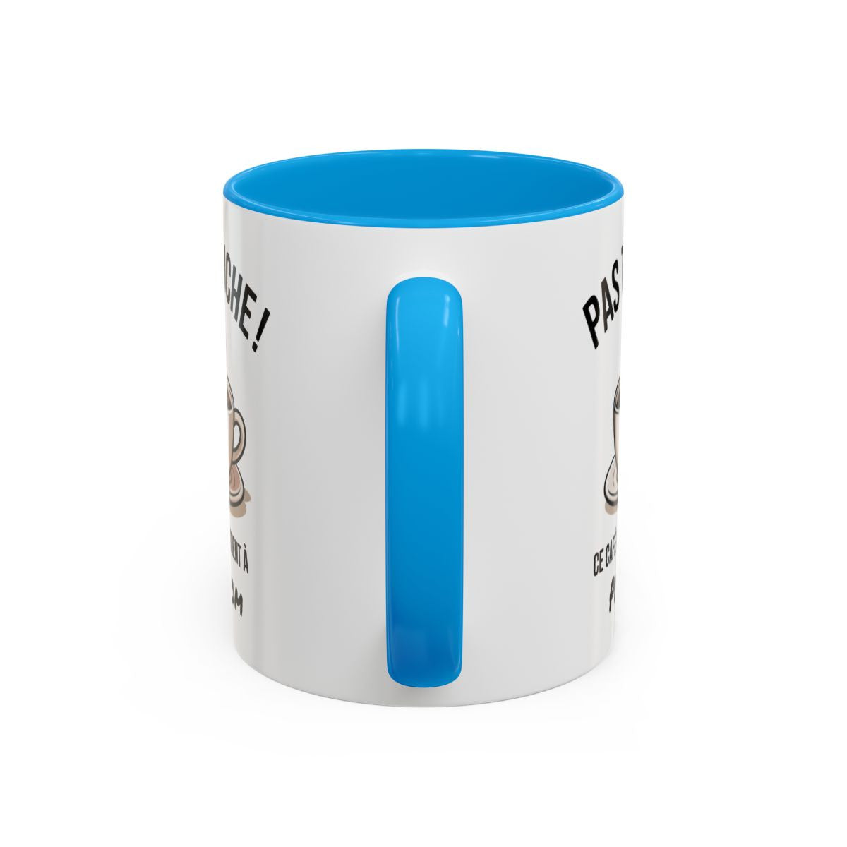 Mug Pas Touche Ce Café Appartient à [Prénom] – Tasse Céramique Personnalisée Humour Café – Cadeau Original Bureau & Maison