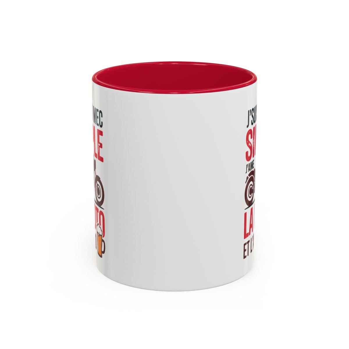 Mug J’suis un Mec Simple Moto Apéro – Tasse Céramique Humour Motard – Cadeau Biker Original