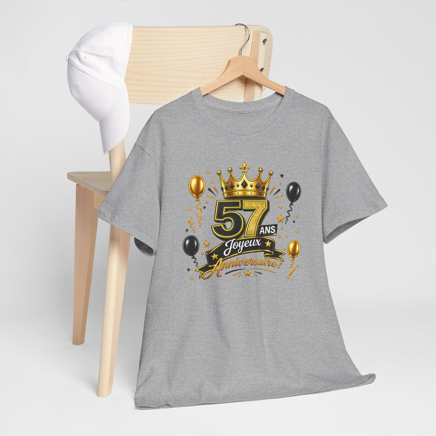 Tee Shirt Anniversaire 57 Ans Homme et Femme – Joyeux Anniversaire – Cadeau 57 Ans