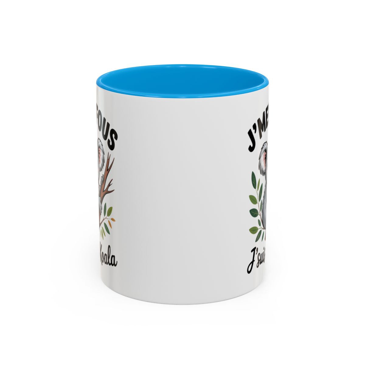 Mug J’men fous j’suis un koala – Tasse Céramique Humour Animal Cool – Cadeau Zen Détente Original