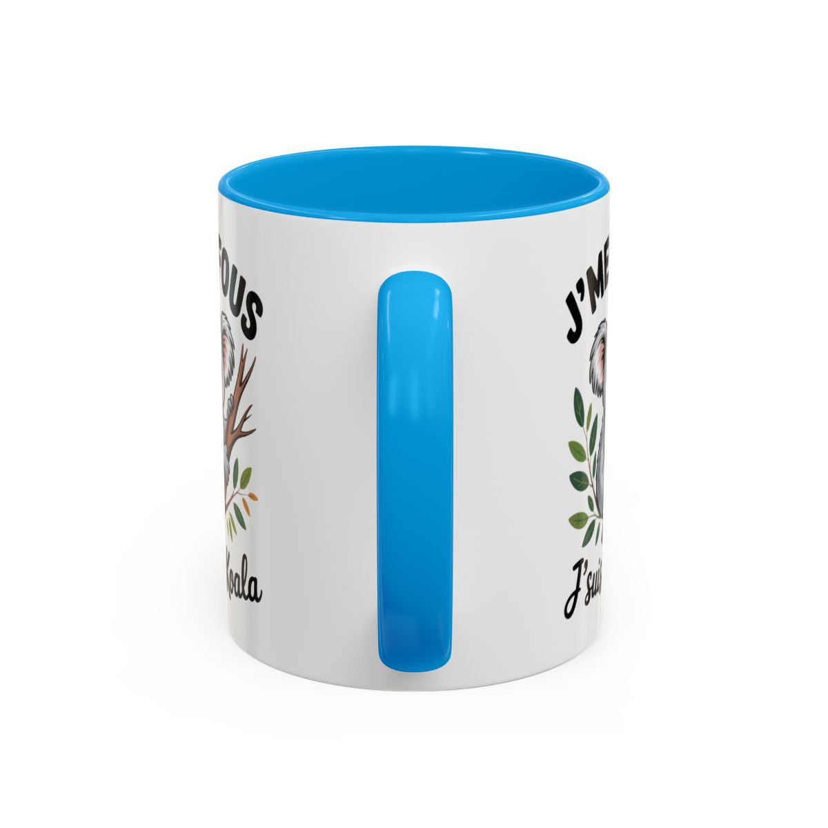 Mug J’men fous j’suis un koala – Tasse Céramique Humour Animal Cool – Cadeau Zen Détente Original