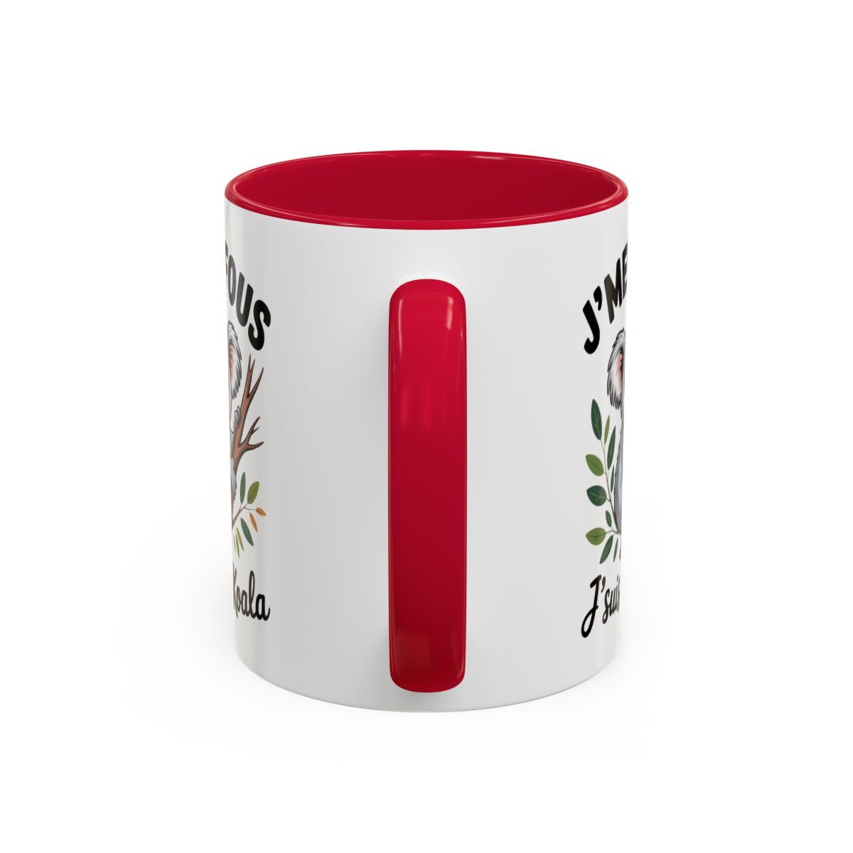 Mug J’men fous j’suis un koala – Tasse Céramique Humour Animal Cool – Cadeau Zen Détente Original