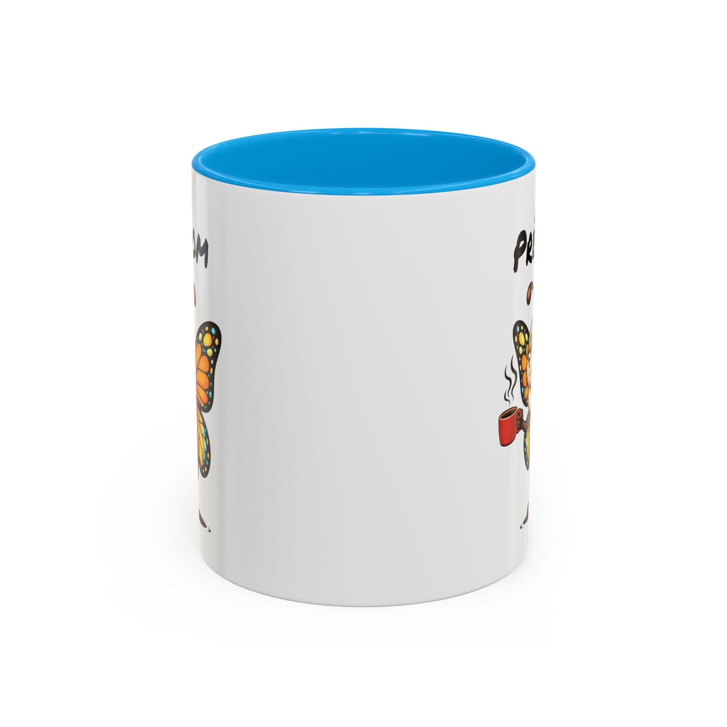 Tasse Papillon avec Café – Mug Insecte Humoristique Fatigue – Illustration Cartoon 325ml