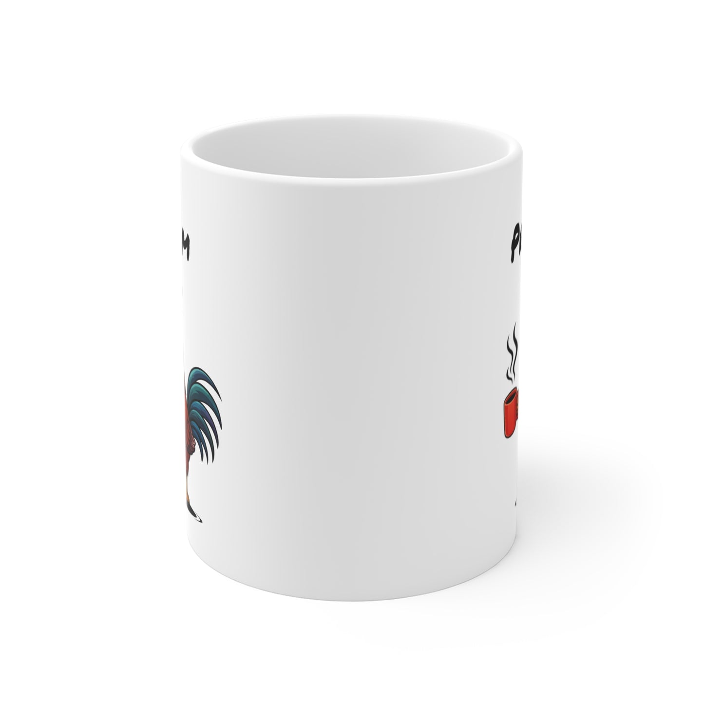Mug Coq Personnalisable 325ml – Tasse Café Humour Animal Drôle Matin Difficile Cadeau Original Homme