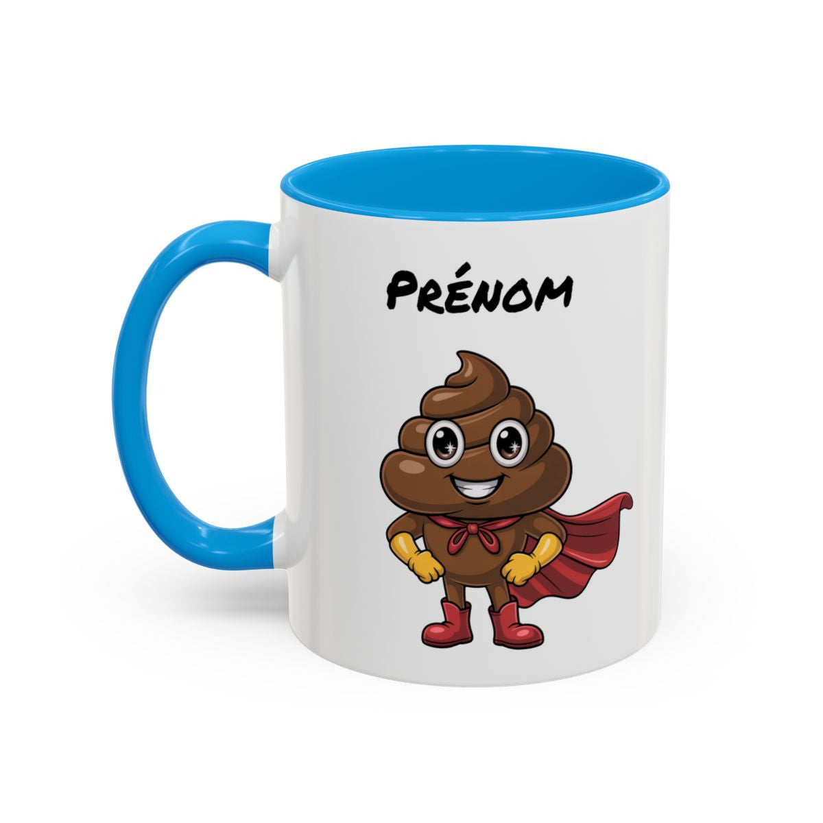 Mug Personnalisé Prénom – Super Héros Caca Fun – Tasse Humour Originale – Cadeau Drôle