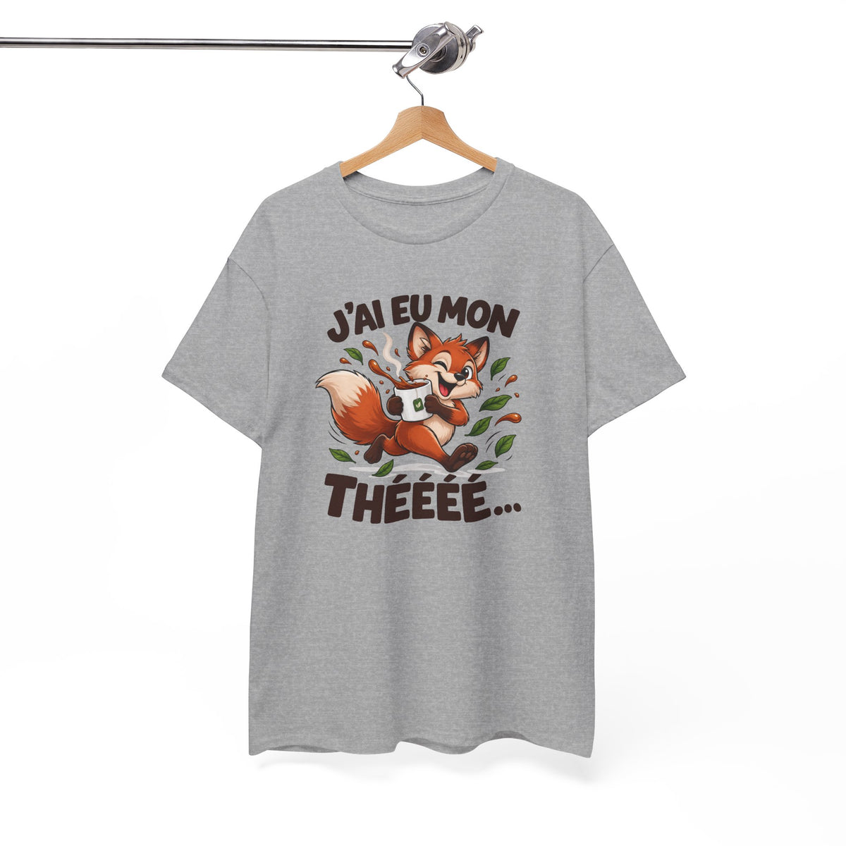 Tee Shirt Thé Homme Femme – J’ai Eu Mon Thé – T-Shirt Humour Renard Amoureux du Thé Cadeau Original