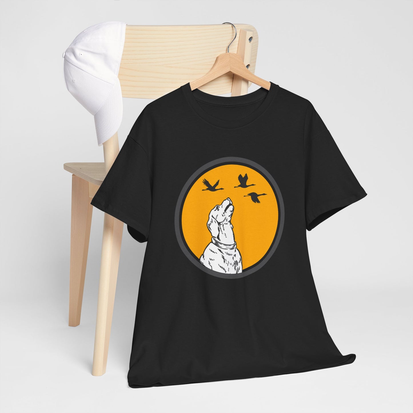 T-Shirt Chien Homme et Femme – Cadeau Amoureux des Chiens et Nature – Chien Oiseaux Plein Air – Idée Cadeau Passion Animaux